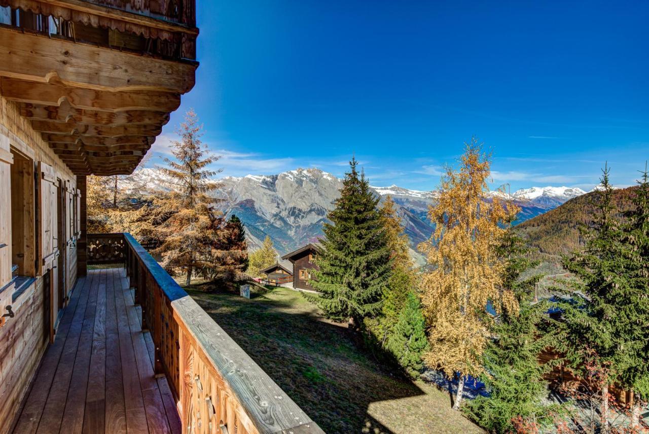 Chalet Le Chapeau La Tzoumaz Esterno foto