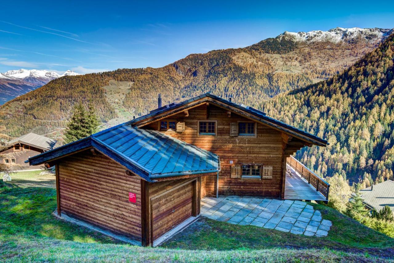 Chalet Le Chapeau La Tzoumaz Esterno foto